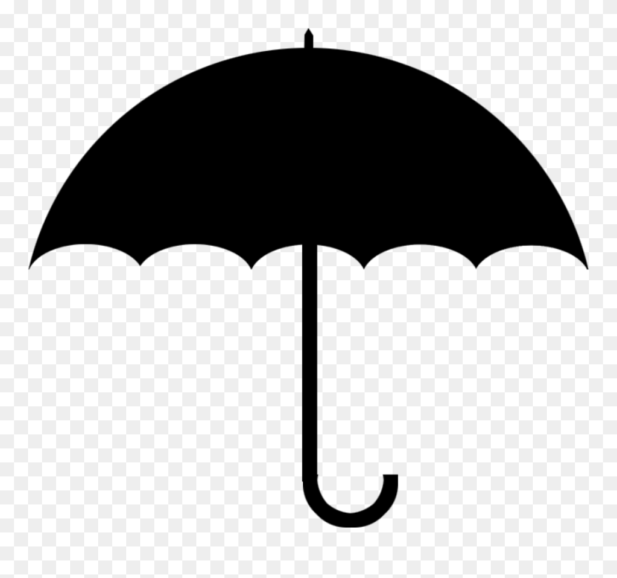 Umbrella Clipart Clear Background - Umbrella Png Black Transparent Png