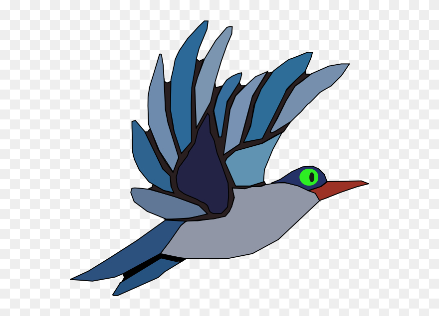 Animated Bird Clipart - Blue Bird Twin Duvet - Png Download