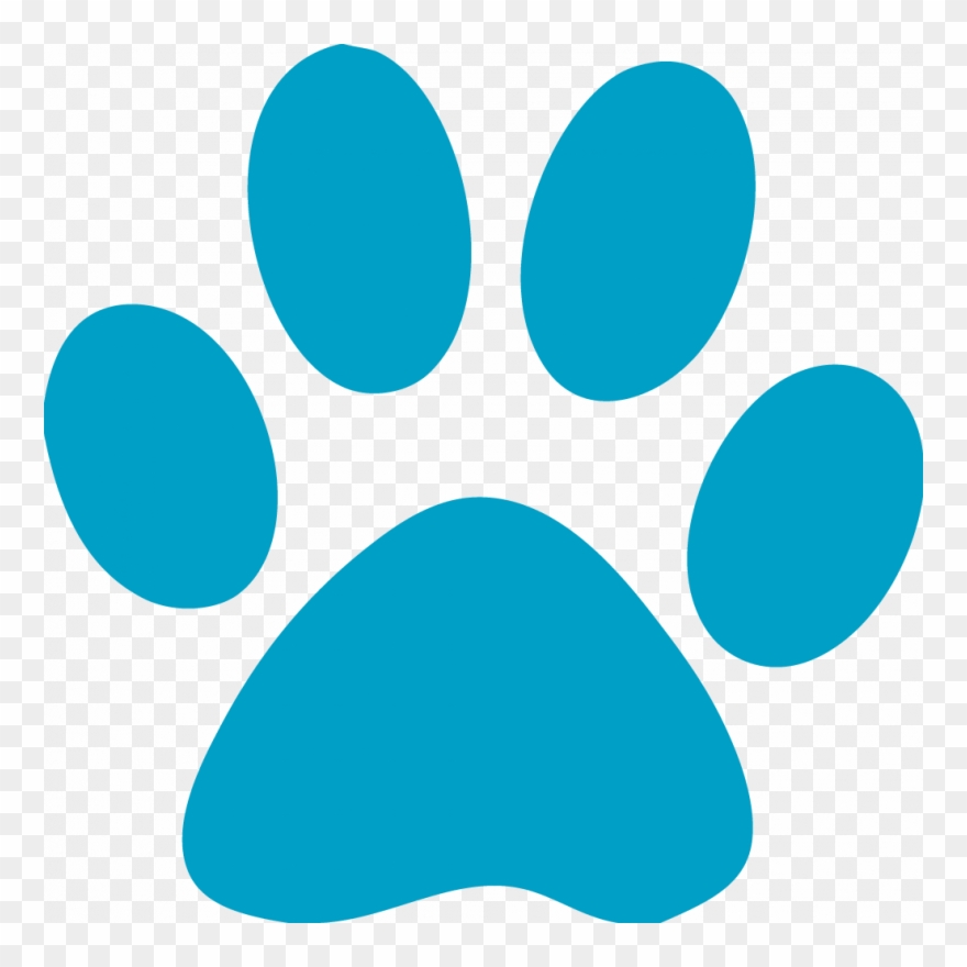 Download Fur Mama Clipart Decal Clip Art Sticker Blue - Turquoise Dog Paw Print - Png Download