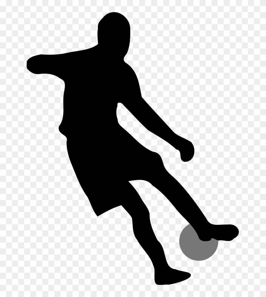 Clip Arts Related To - Soccer Player Silhouette No Background - Png Download
