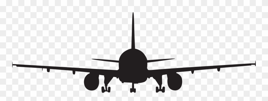 Airplane Silhouette Clip Art Png Imageu200b Gallery - Aeroplane Clipart Front View Transparent Png