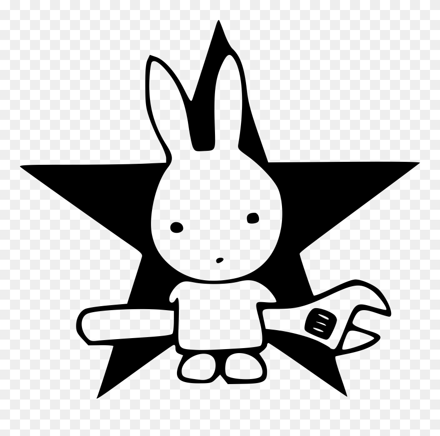Geek Direct Action Rabbit Star Direct Action Rabbit - Direct Action Rabbit Clipart