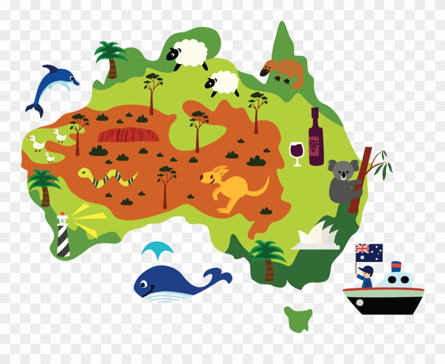 Clip Transparent Library Australia Vector Illustrator - Australia Cartoon Png