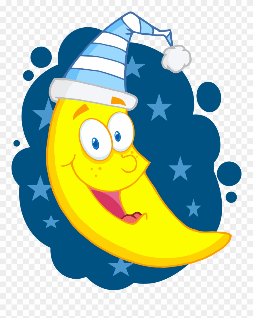 Night Clipart Clip Art - Happy Moon Clipart - Png Download