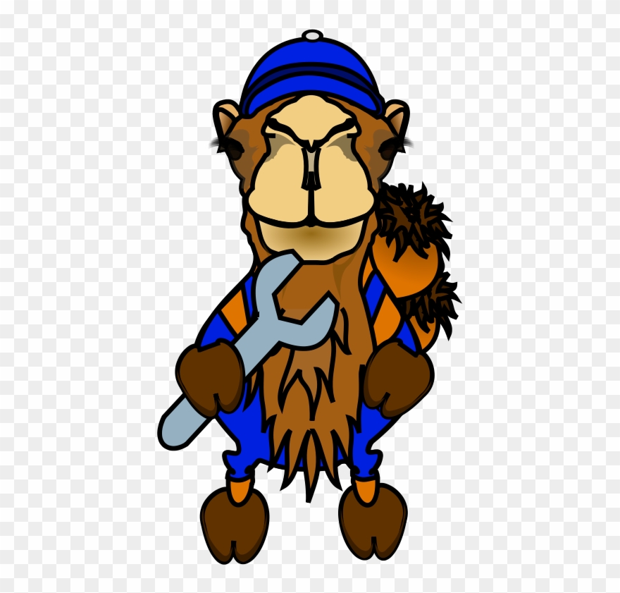 Funny Cartoon Camel Oval Ornament Clipart