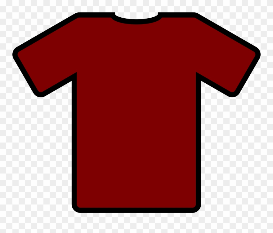 T - Maroon T Shirt Clipart - Png Download