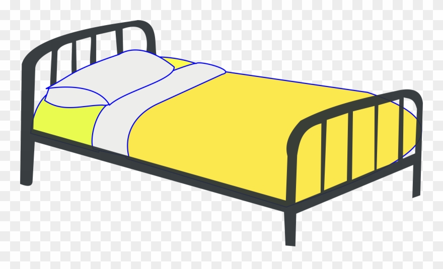 Make Bed Bed Cartoon Clip Art Dromgbg Top - Double Bed Clipart - Png Download