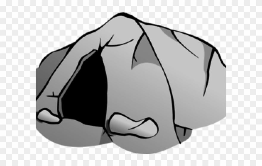 Bear Cave Clipart - Clipart Black And White Cave - Png Download