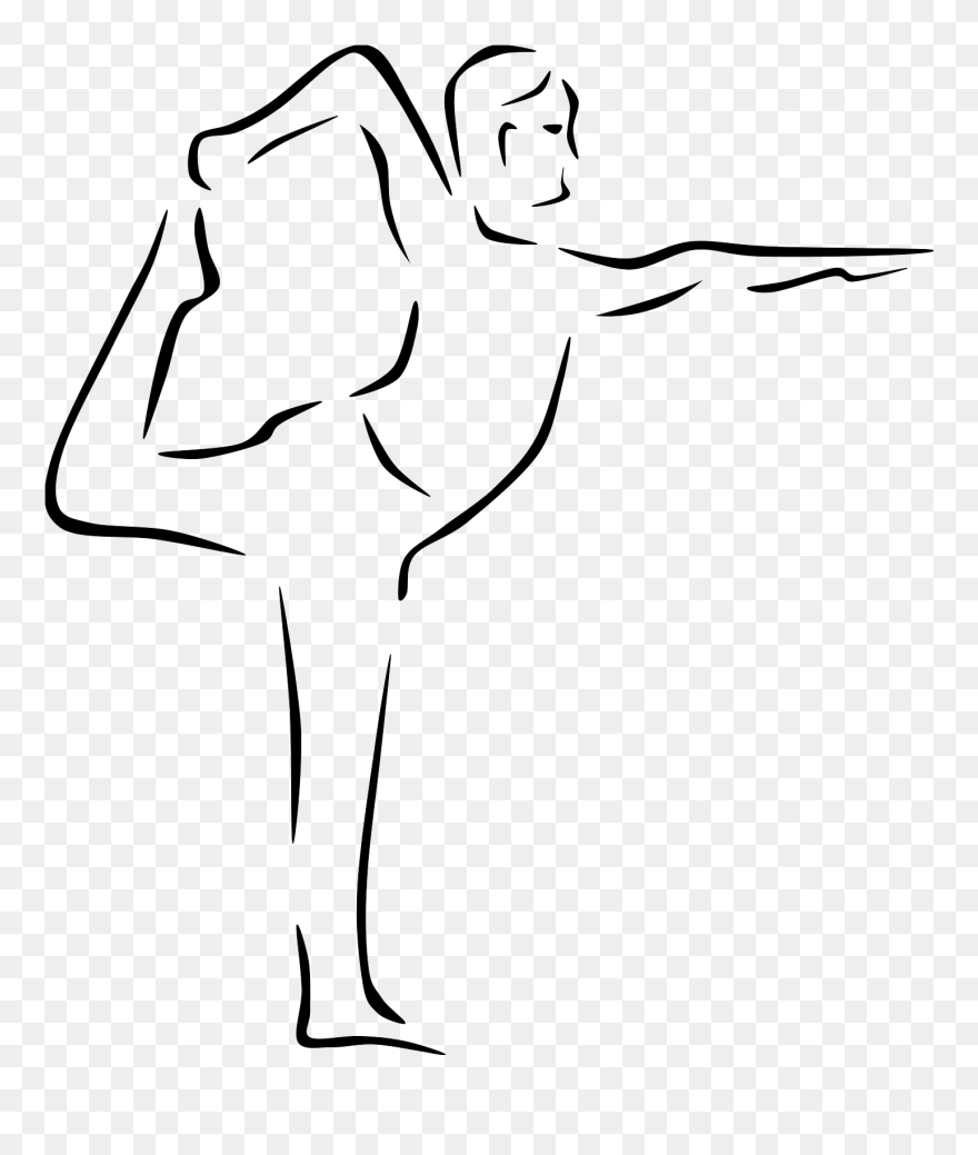 Yoga Poses - Drawing Of A Person Doing Yoga Clipart