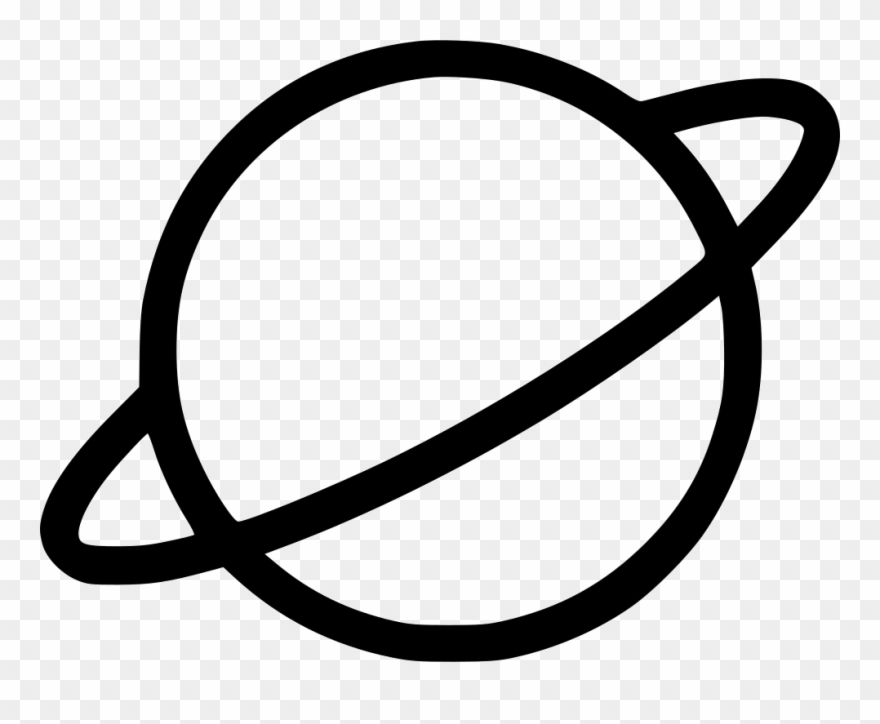 Png Black And White Download Space Celestial Body Sky - Planet Draw Svg Clipart