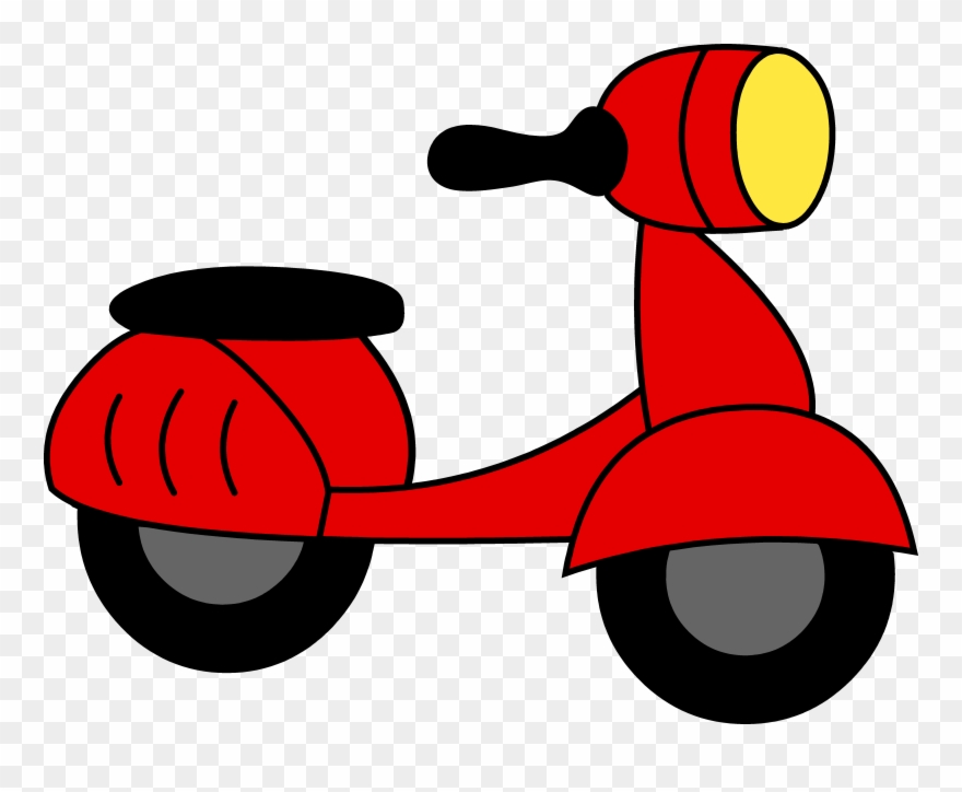 Clipart Info - Clip Art Of Scooter - Png Download