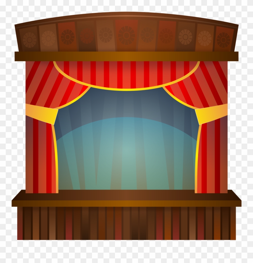 Images For Clip Art Curtains - Stage Clipart - Png Download