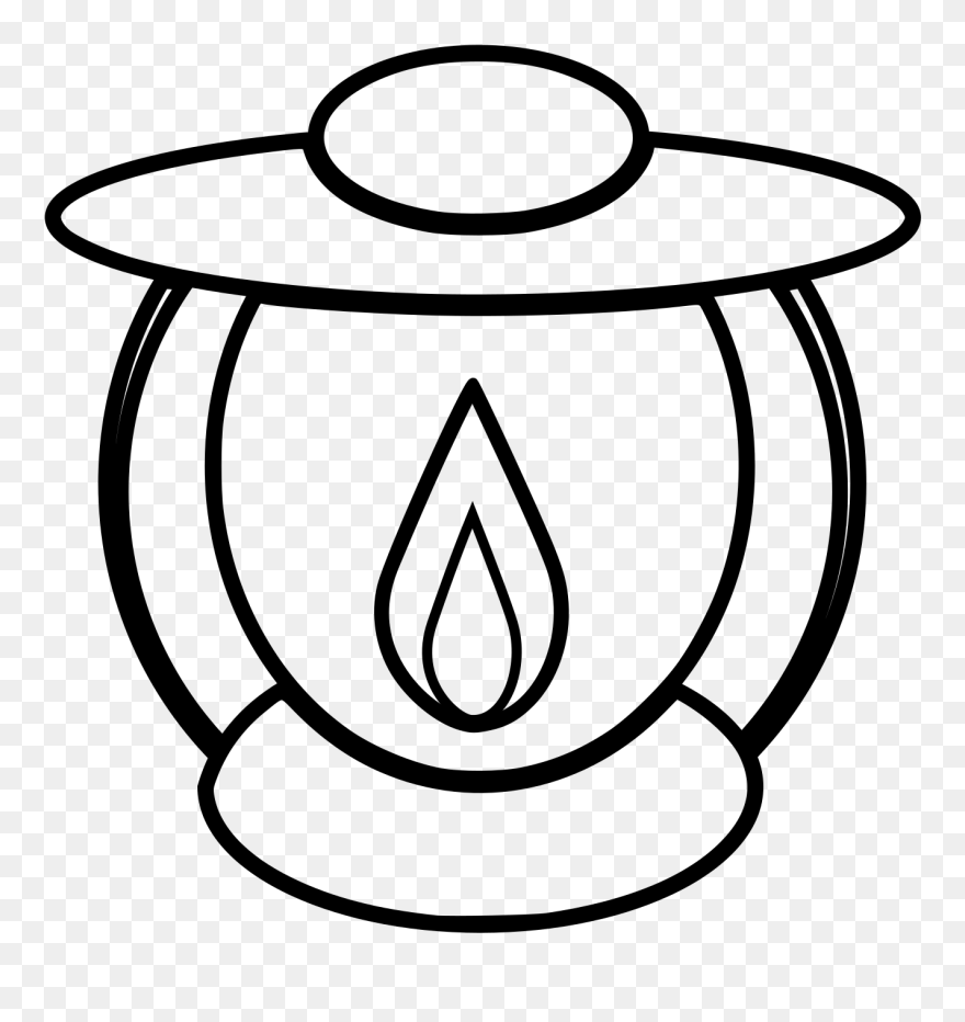 Electric Light Oil Lamp Line Art Lantern Drawing - Lampu Teplok Png Clipart