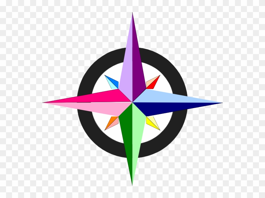 Drawing Compass Clipart - Colorful Compass Clipart - Png Download