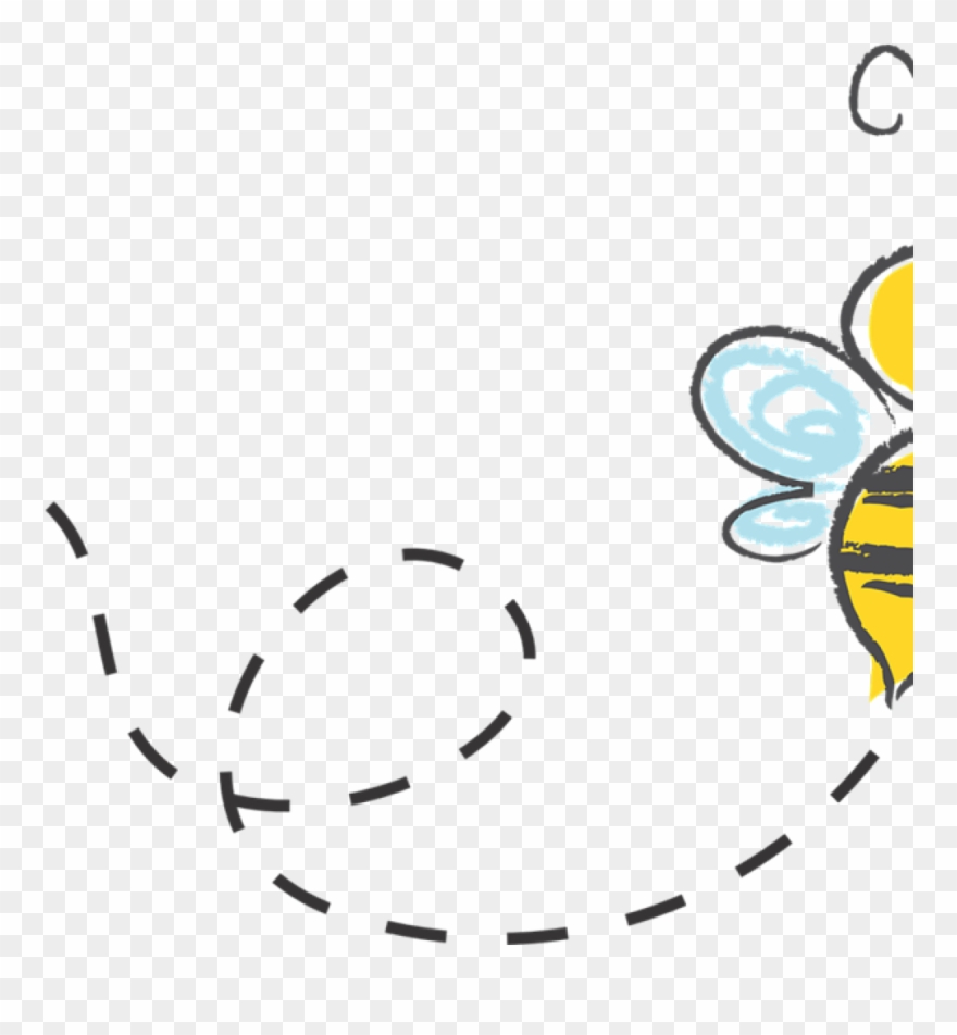 Bee Clipart Bee Clipart Bumble Download Clip Art Free - Flying Bee Drawing Cartoon - Png Download