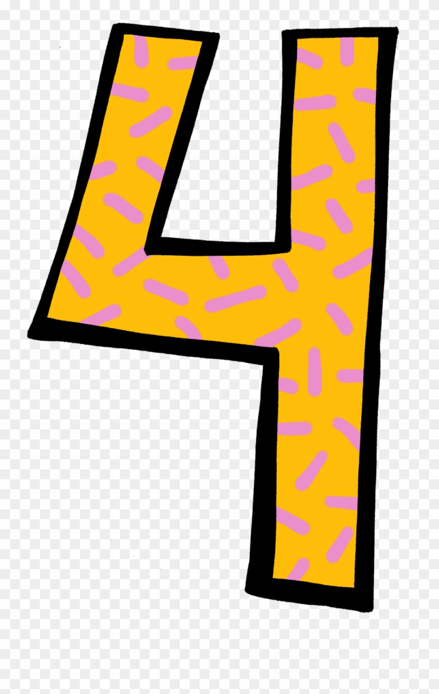 5 For Friday - Yellow Number 4 Clipart - Png Download