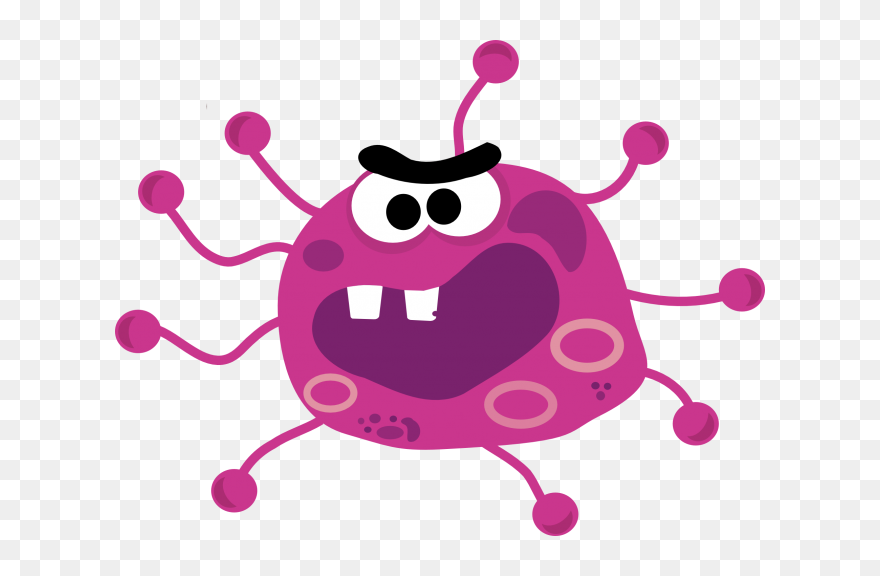 Jpg Bacteria Vector Carton - Virus Del Sarampion Animado Clipart