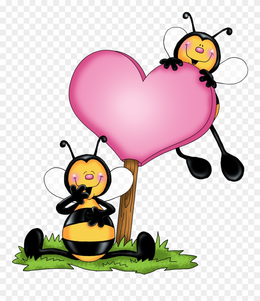 Mis Laminas Para Decoupage - Valentine Bee Clipart - Png Download