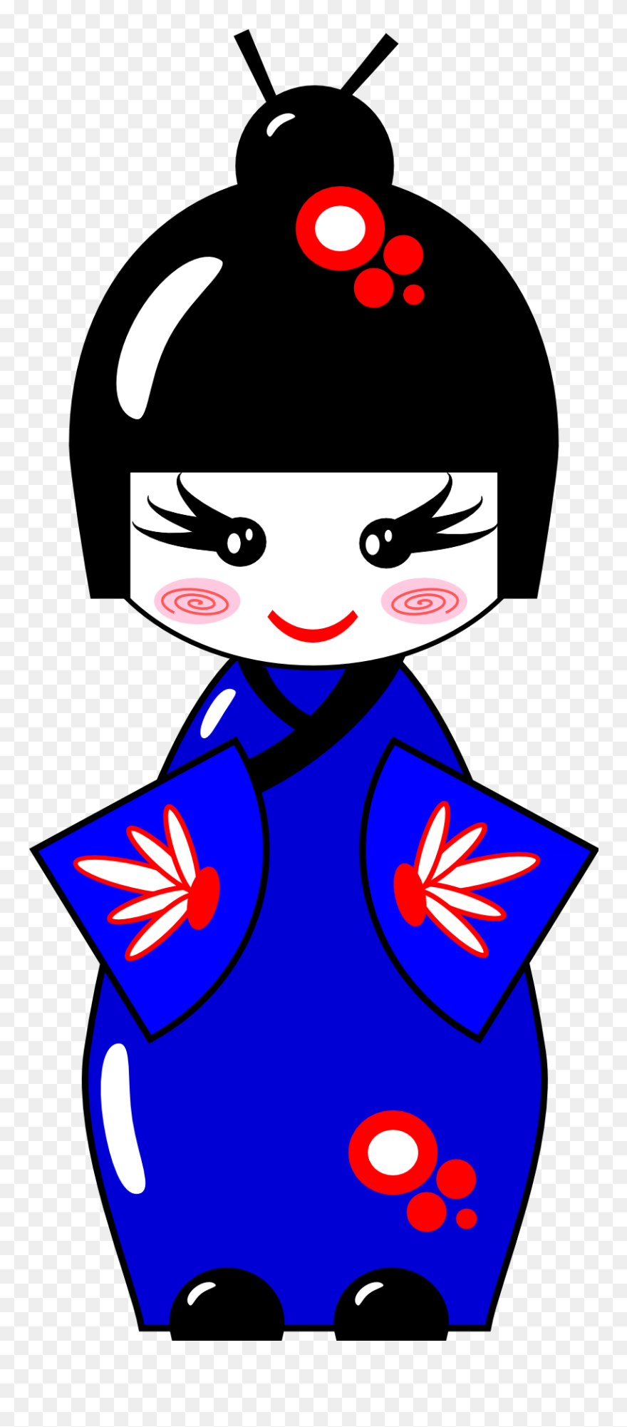 Japanese Clip Art Download - Japan Doll Clipart - Png Download