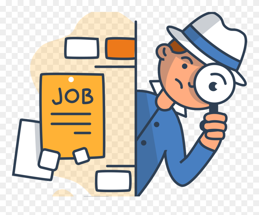Clip Art Transparent Library Jobs Job Announcement - Find A Job Cartoon - Png Download