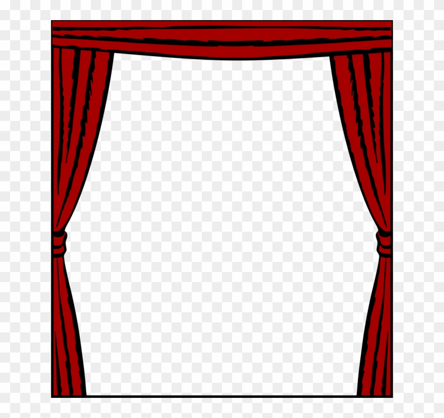 Theater Drapes And Stage Curtains Window Picture Frames - Theater Curtains Clip Art - Png Download