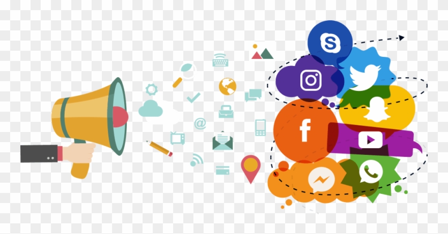 Marketing Clip Art For Print - Social Media Marketing Png Transparent Png