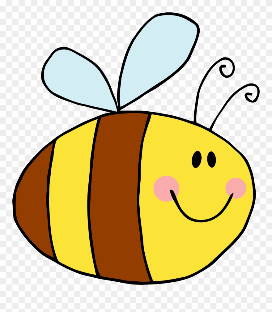 Clip Art Image Of Cute Honey - Clip Art Bee - Png Download