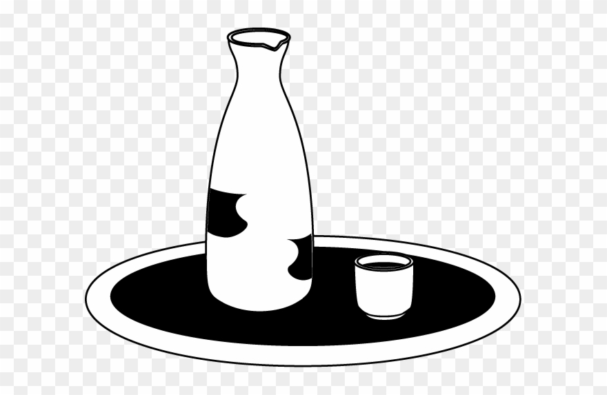 You Drink Liquor And Can Eat Tokkuri - Japanese Food Clipart Black And White - Png Download