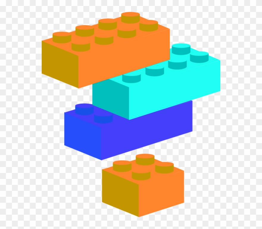 Block Vector Clip Art Clip Free Stock - Lego Bricks Vector 2d - Png Download