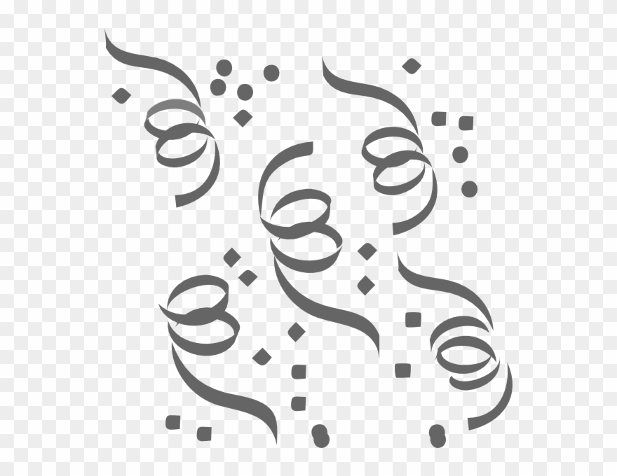 Jpg Royalty Free Stock Clip Art At Clker Com Vector - Confetti Black And White - Png Download