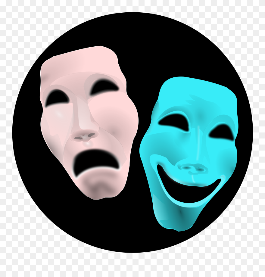 Cinema 4 The Stage Clip Art Download - Theatre Masks - Png Download