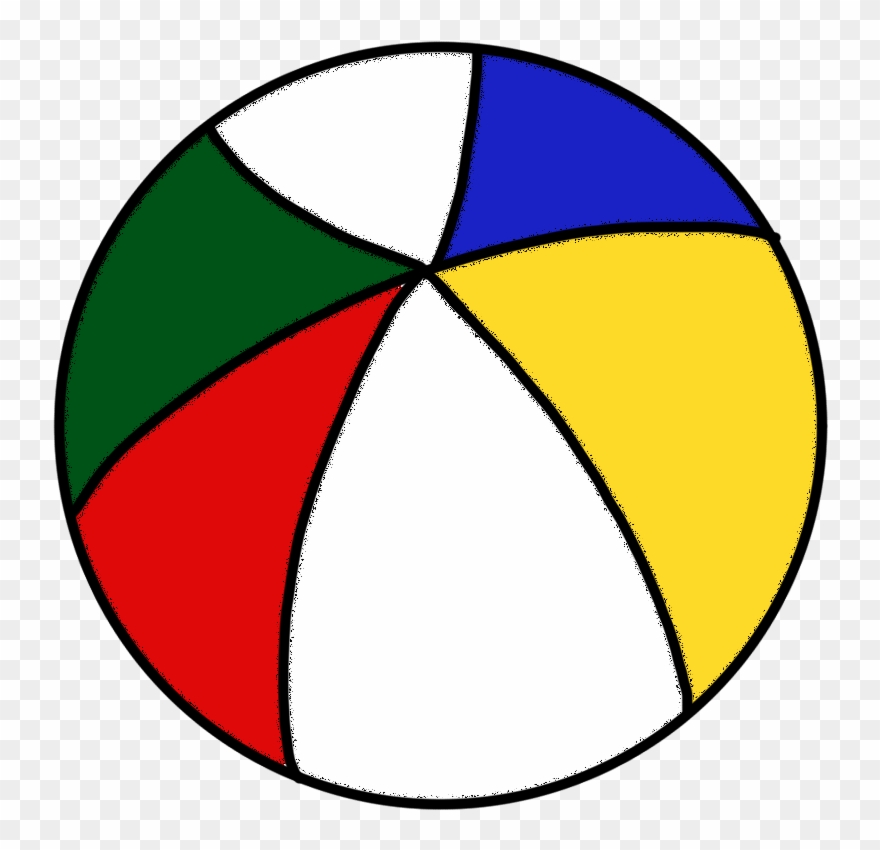 Beach Ballloring Pages Clipart - Clip Art - Png Download