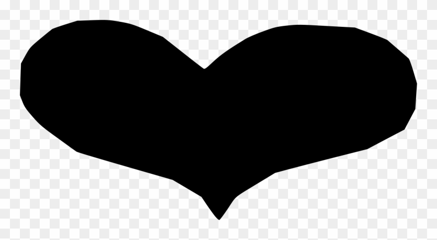 Heart - Heart Cartoon Png Black And White Clipart