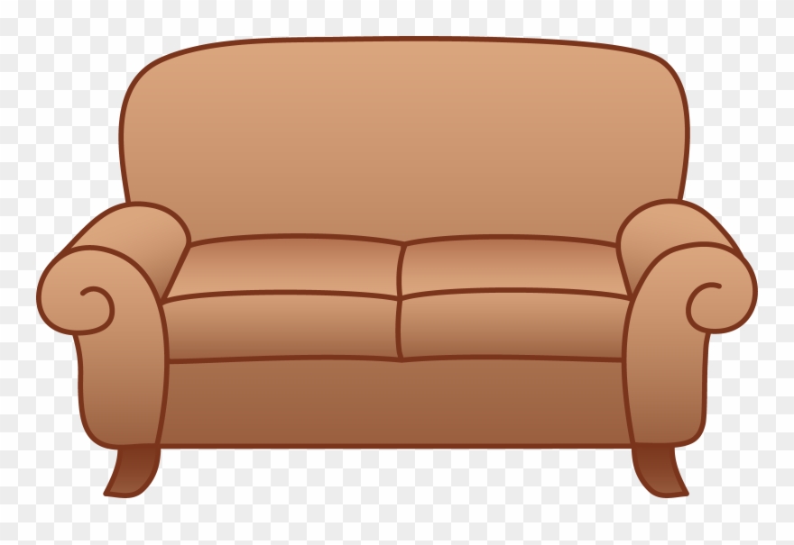 Beige Living Room Sofa - Transparent Background Couch Clipart - Png Download