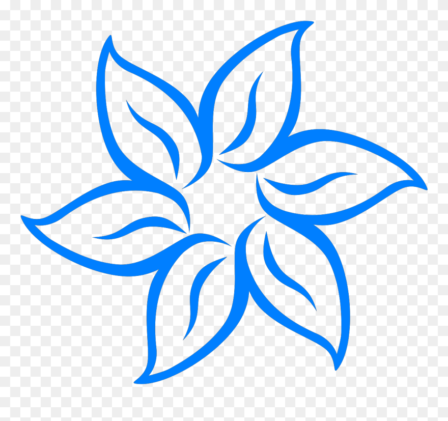 Blue Flowers Clip Art Vector - Blue Flower Clip Art - Png Download
