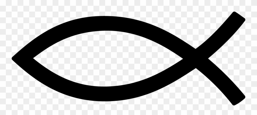 Ichthys Christian Fish Symbol - Jesus Fish Clipart