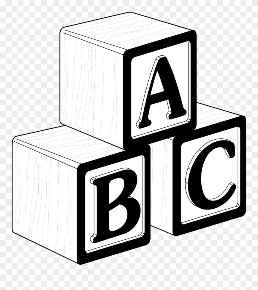 Blocks Clipart Black And White - Clip Art - Png Download