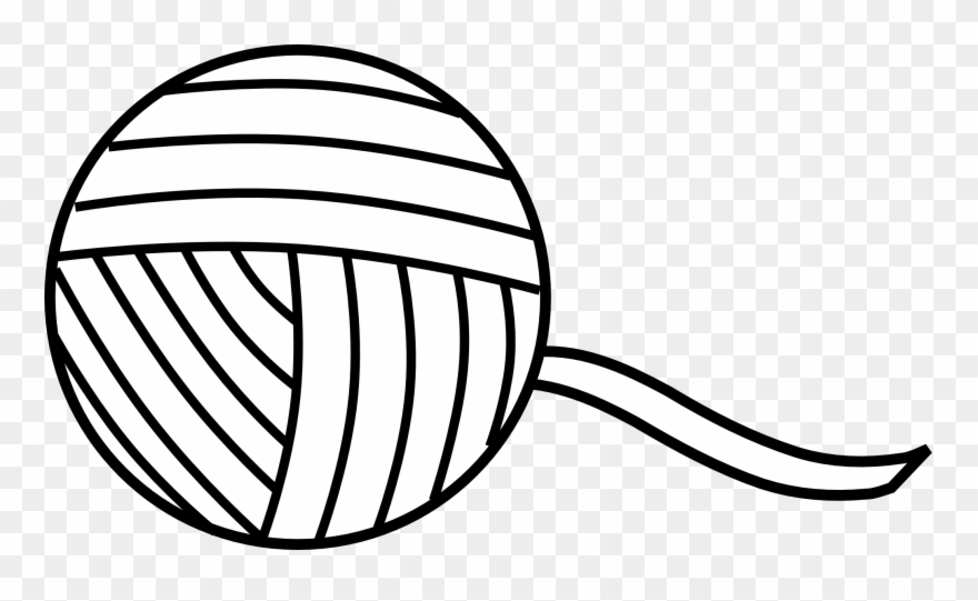 Black Hook Cliparts - Ball Of Yarn Clipart - Png Download