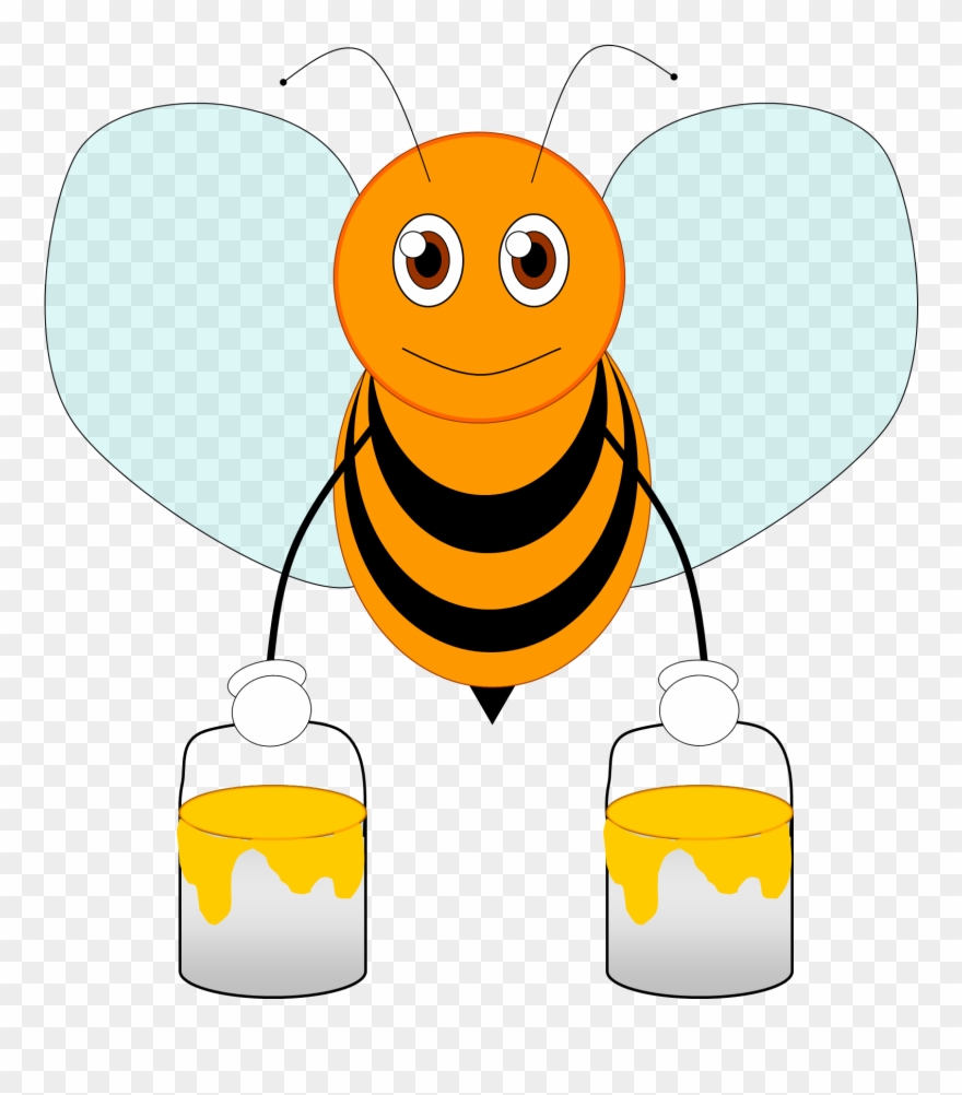 Moving Honey Bee Clipart - Orange Honey Bee Clipart - Png Download