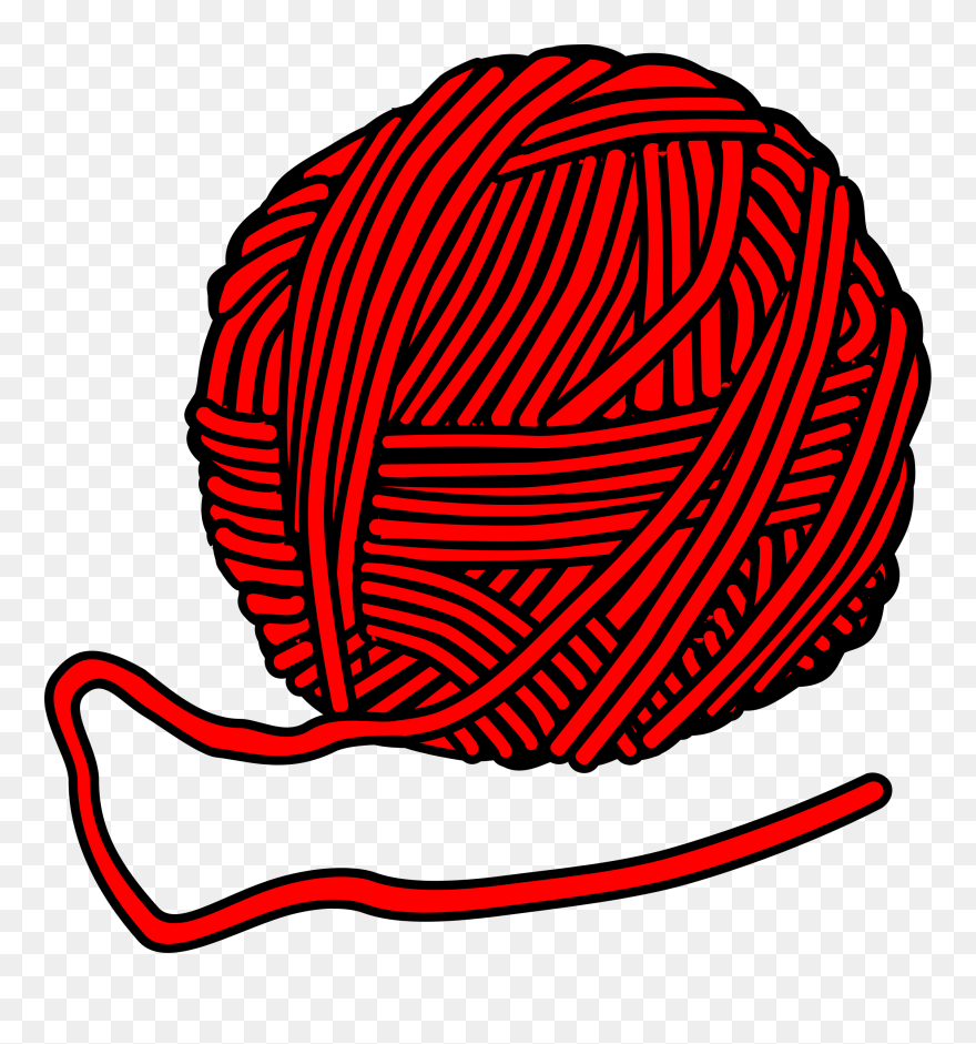 Yarn Wool Knitting And Crocheting Knitting Needle - Transparent Background Yarn Clipart - Png Download
