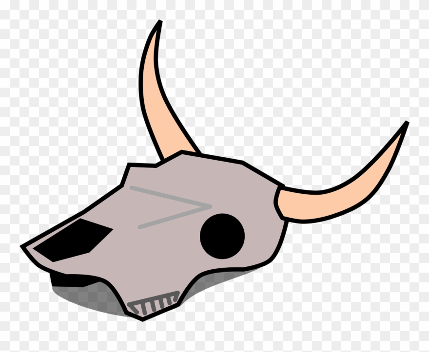 Texas Longhorn English Longhorn Skull Drawing Bull - Cow Skull Clipart - Png Download