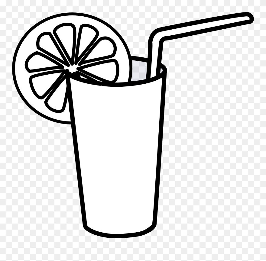 Drinking Panda Free Images Drinkingglassclipart - Orange Juice Clipart Black And White - Png Download
