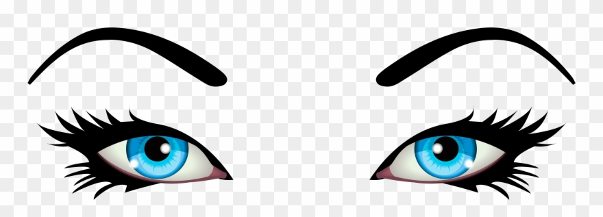 Blue Female Eyes Png Clip Art - Eyes Clipart Transparent Background