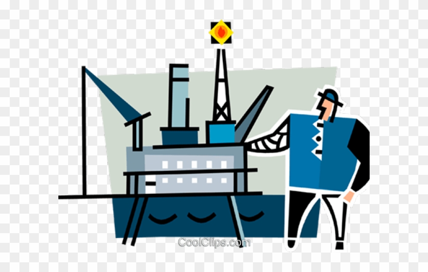 Oil Rig Clipart Oil Man - Clip Art - Png Download