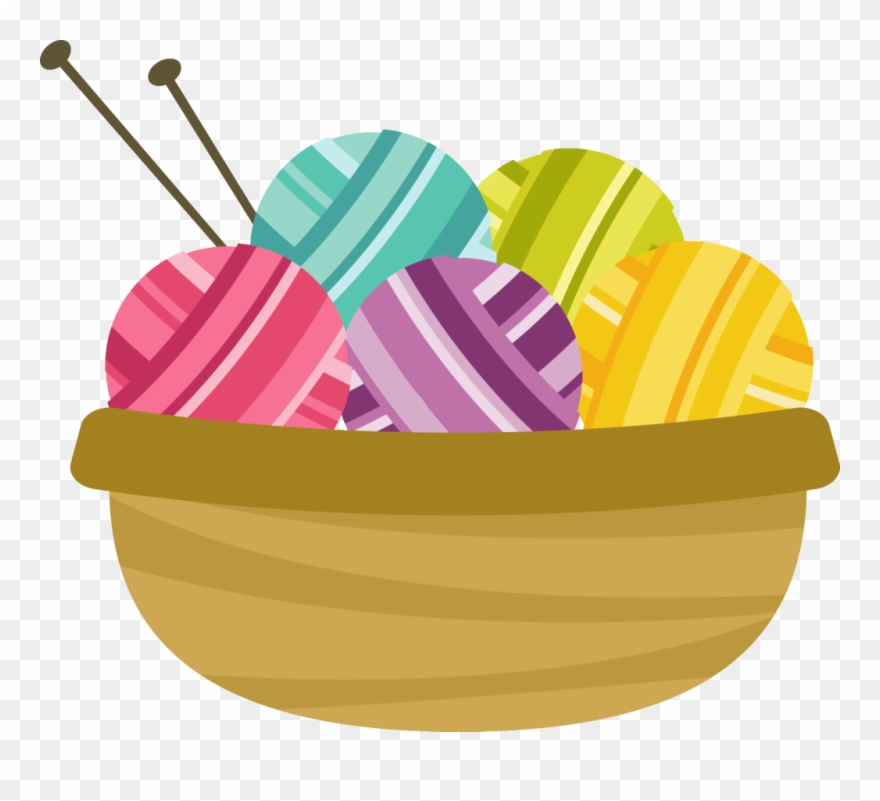 A Group For Those Who Like To Knit And Crochet To Communication - Basket Of Yarn Png Clipart