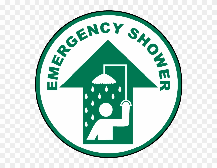 Emergency Shower Sign P By Safetysign Com - Emergency Eyewash And Safety Shower Station Clipart