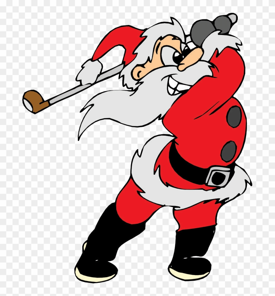 Christmas Open Los Arqueros Golf - Golfing Santa Clipart
