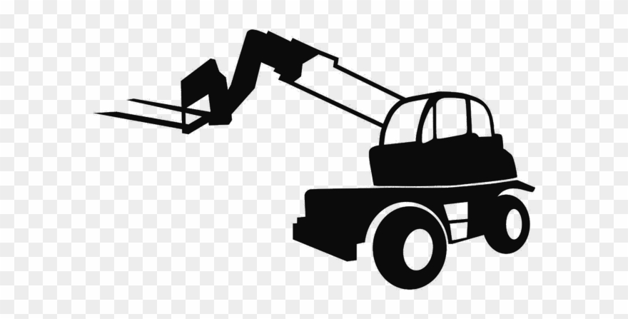 Warehouse Equipment - Telescopic Forklift Clipart - Png Download