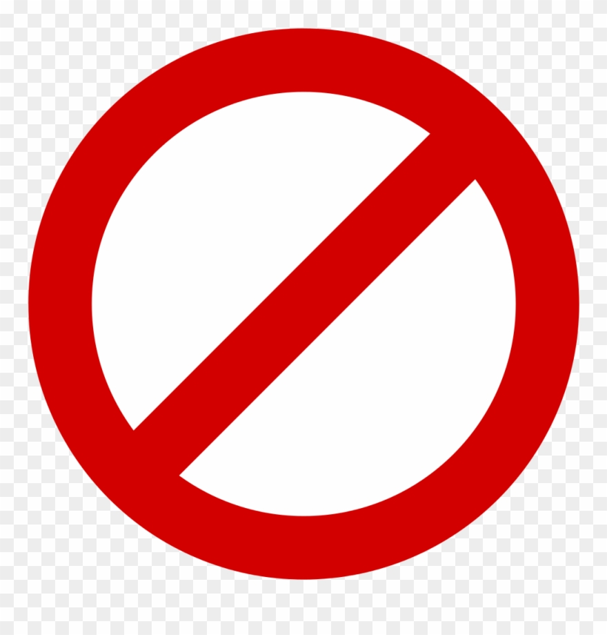 Png Black And White Stock File Forbidden Symbol Svg - No Right Turn Sign Png Clipart