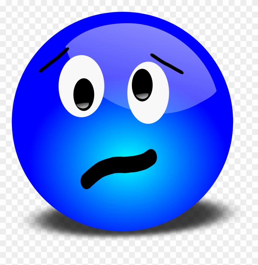 Blue Unhappy Smiley Face Clip Art Icon Clipart - Life Is Funny: Insults, Jokes And More - Png Download